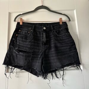 American Eagle Outfitters Black Distressed Women's Shorts